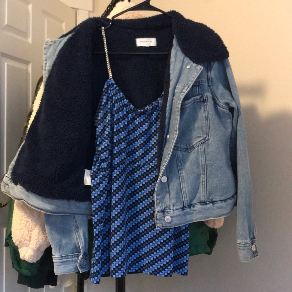 Michael Kors Blue Dot Chain Top